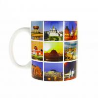 Кружка керамическая "Коллаж достопримечательностей Казани"