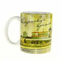 Кружка керамическая с панорамой Казанского Кремля, принт с картины известного художника, 330мл