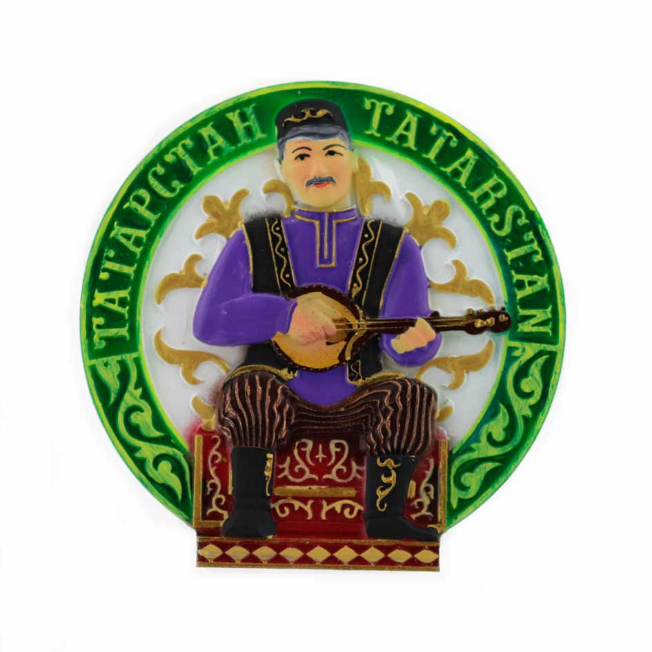 Магнит барельеф Бабай РТ в фиолетовом_05