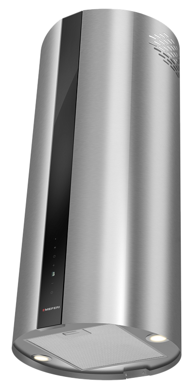 Вытяжка цилиндрическая островная Meferi TUBE40IX ISLA COMFORT PLUS