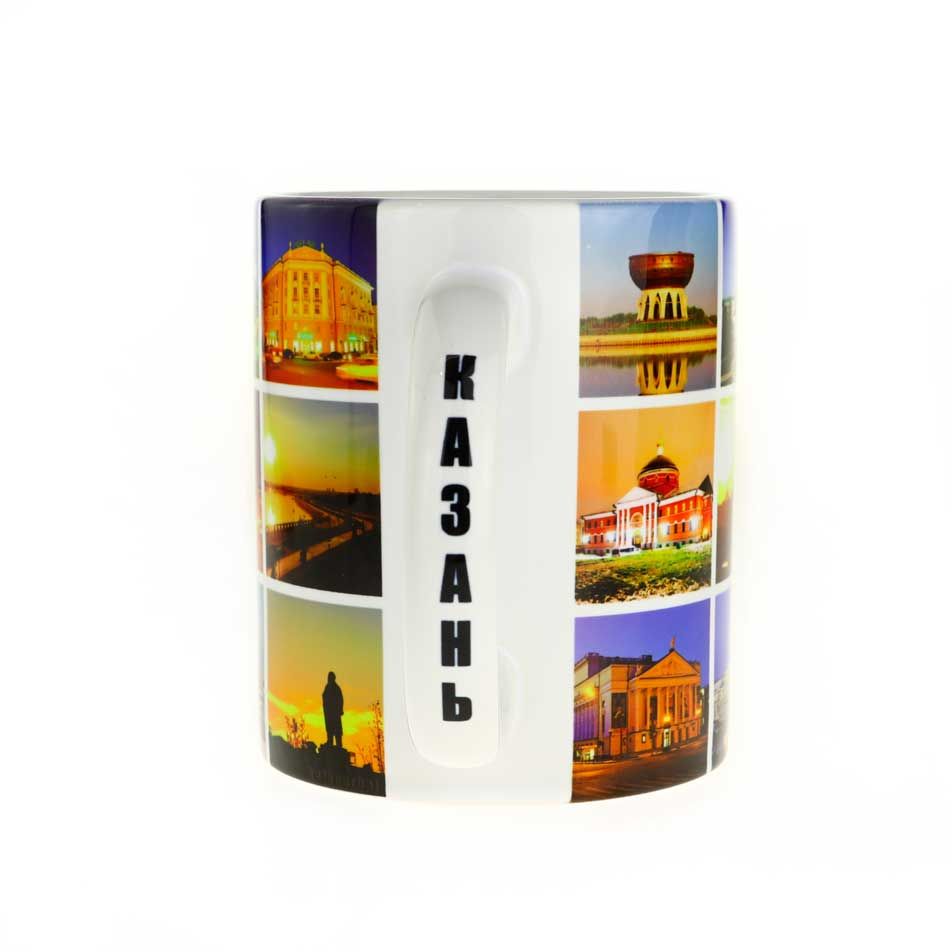 Кружка керамическая "Коллаж достопримечательностей Казани"