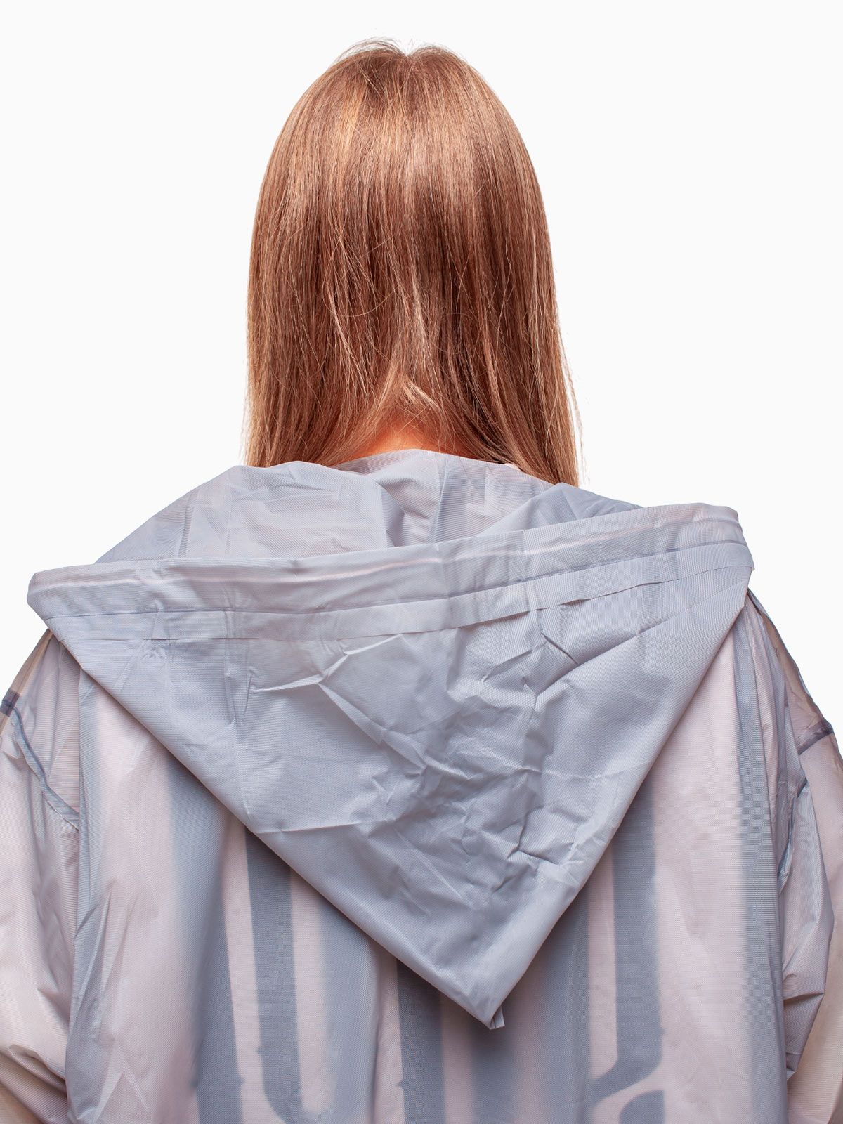 Набор из 2-х дождевиков водонепроницаемых c капюшоном женский / мужской / универсальный, на кнопках, полиэтилен, 15 мкм, цвета серые