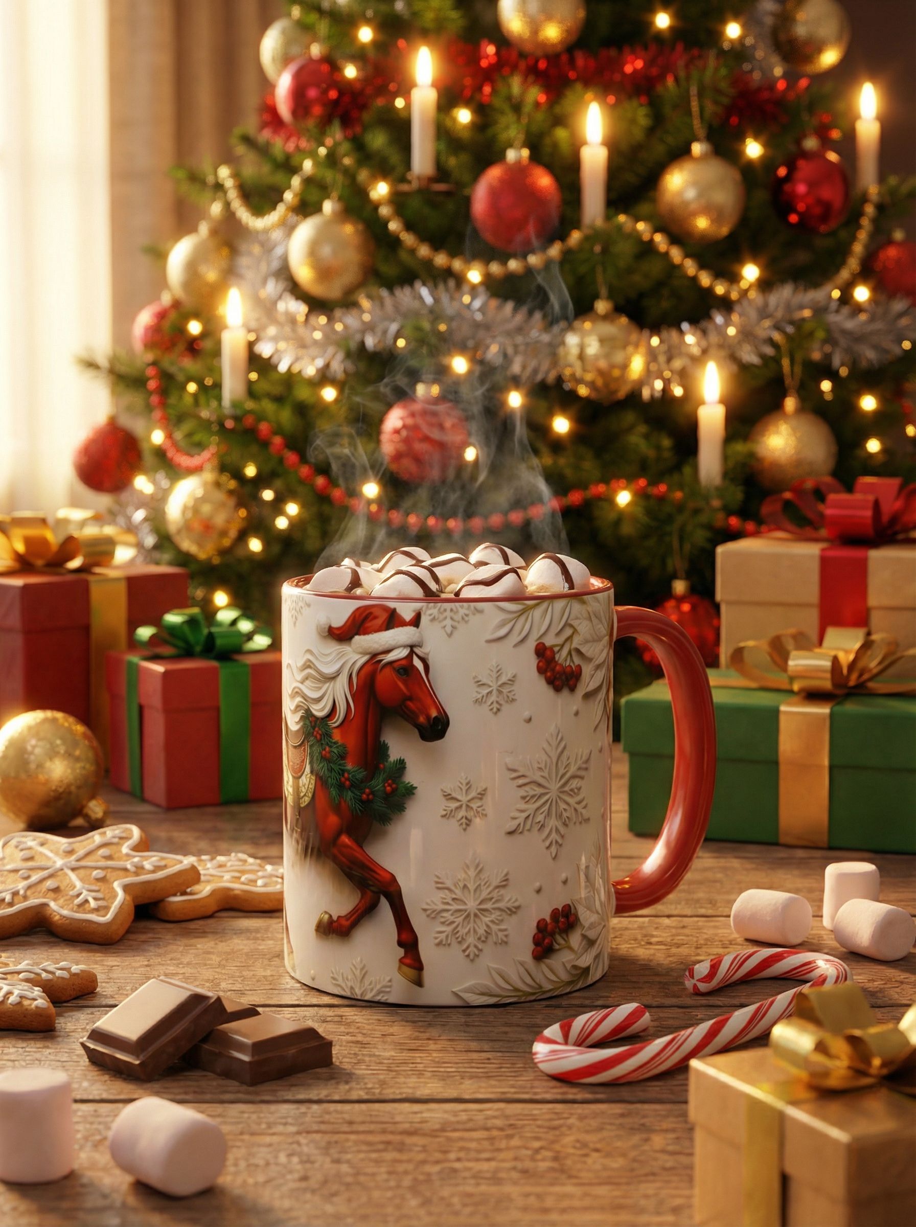 Кружка керамическая "Огненный Конь 2026" 330 мл. - Заряд страсти и побед в Новом году!