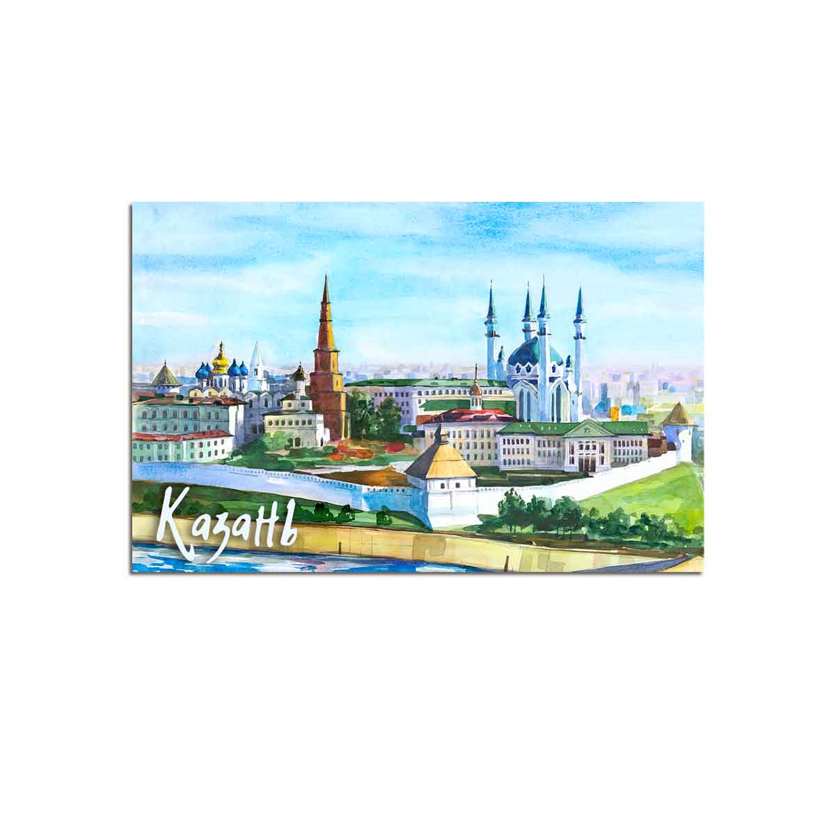Магнит на холодильник Казанский Кремль 65х100 см виниловый сувенир