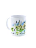 Кружка керамическая "Казань - город контрастов" коллаж, рисунок