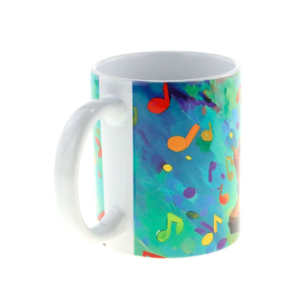 Керамическая кружка с ярким изображением вокалистки, №2 идеальная для любителей музыки и чая, объем 330мл