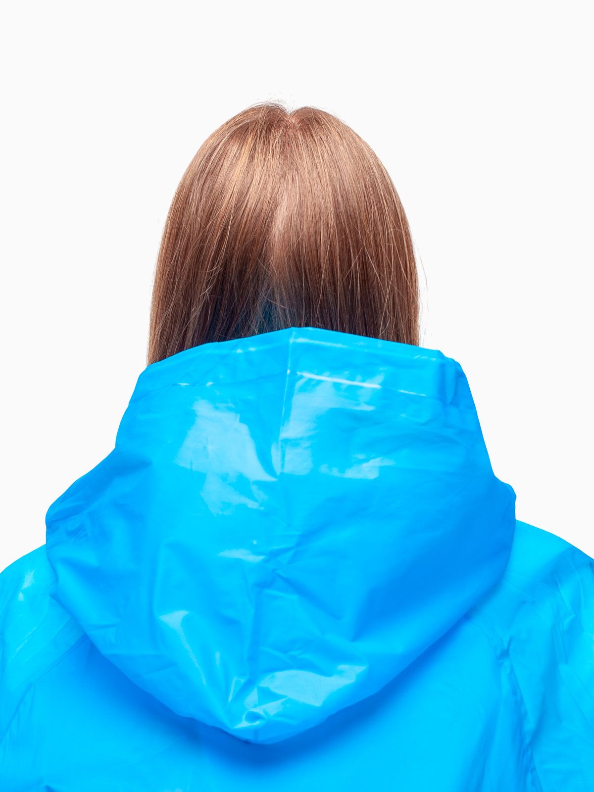 Набор из 2-х дождевиков с клапаном для рюкзака и капюшоном женский / мужской / универсальный, на кнопках, полиэтилен, цвета синие