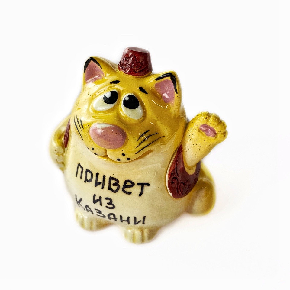 Кот Привет из Казани 5см (красный)