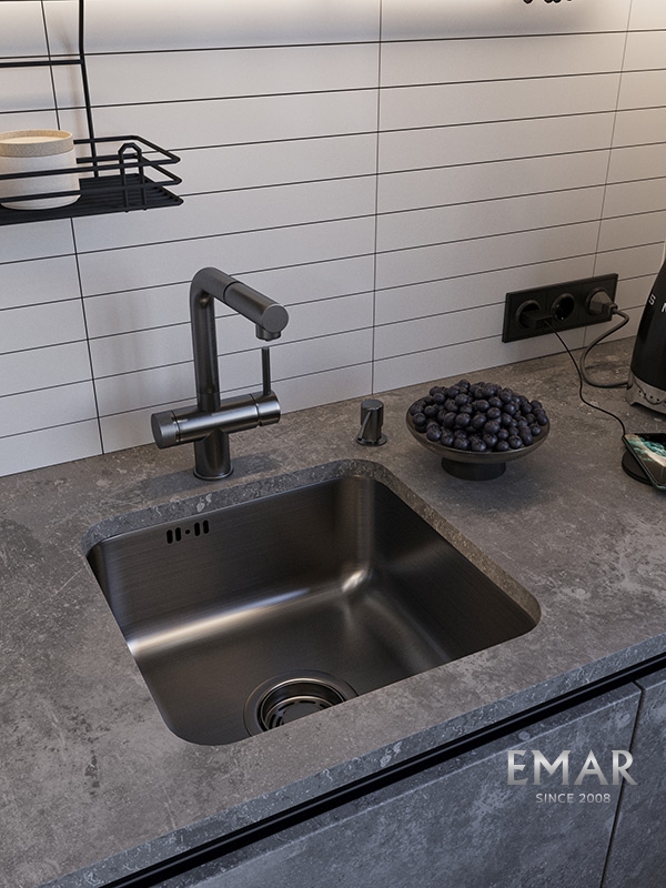 Кухонная мойка EMAR EMB-127A PVD Nano Dark