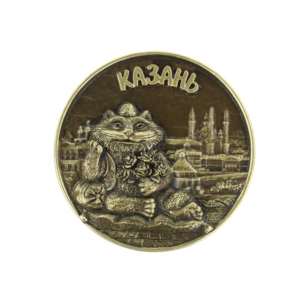 Магнит круг цветы 7см