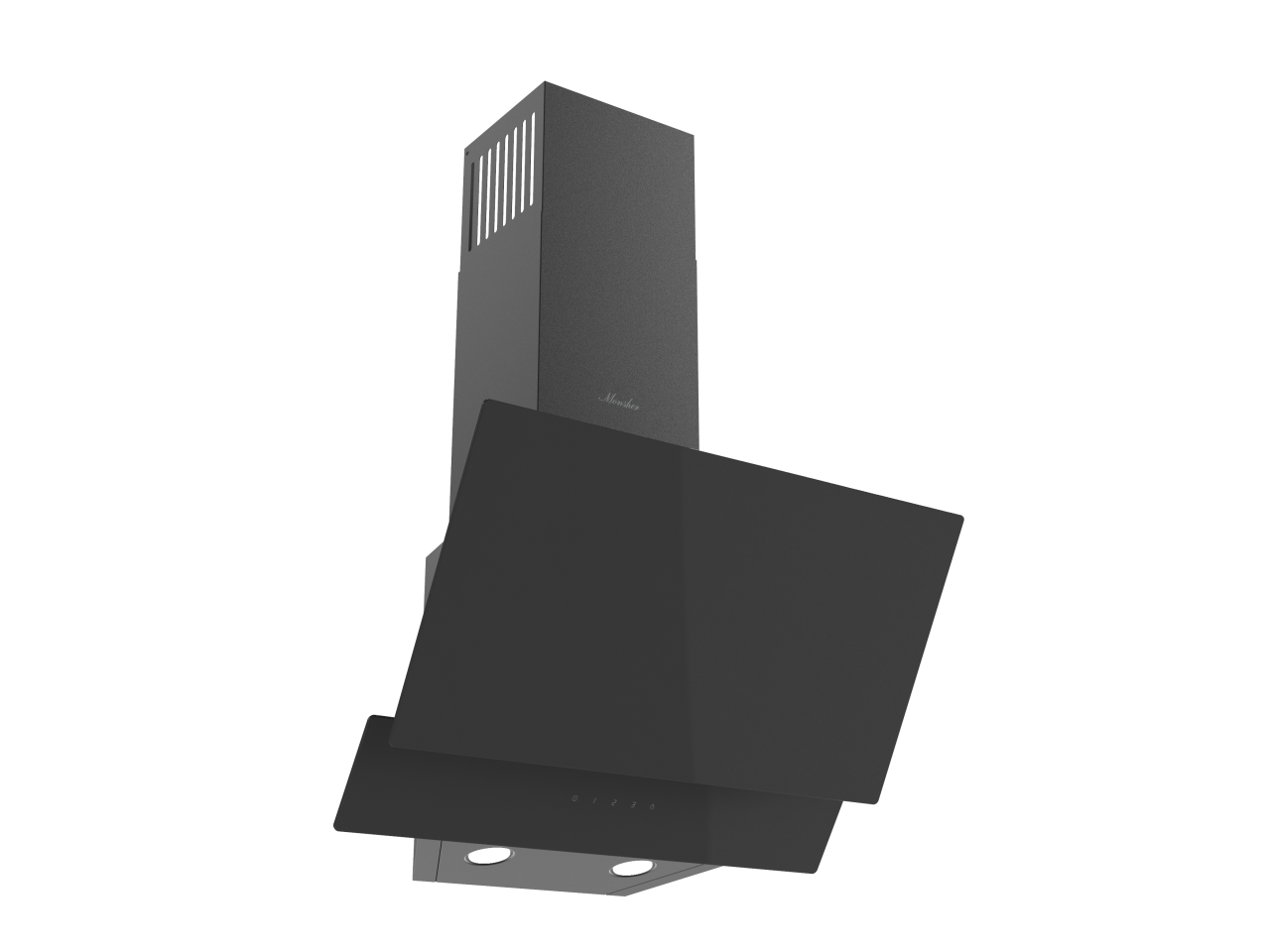 Наклонная вытяжка  ROUEN 50 Noir Verre