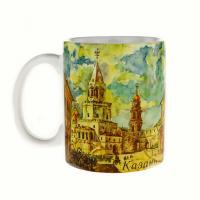 Кружка керамическая с фото принтом "Спасская Башня: из прошлого в настоящее"