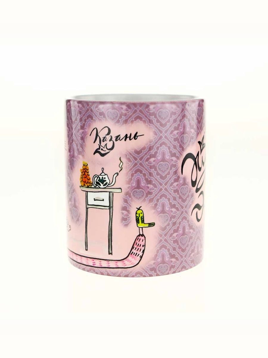 Керамическая кружка "Эйдегез чэй эчик" (перевод Пойдем пить чай)