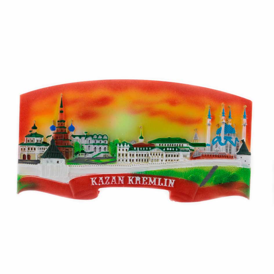 Магнит барельеф 10х5см Кремль закат_13