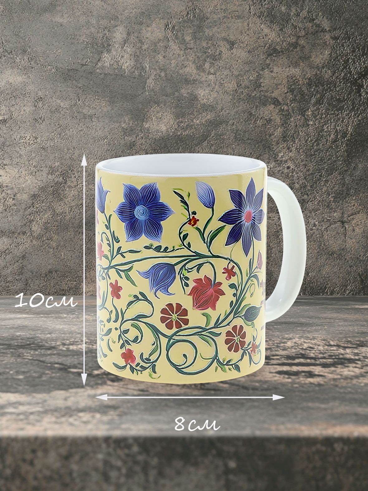 Керамическая кружка с татарским национальным орнаментом рисунок №2