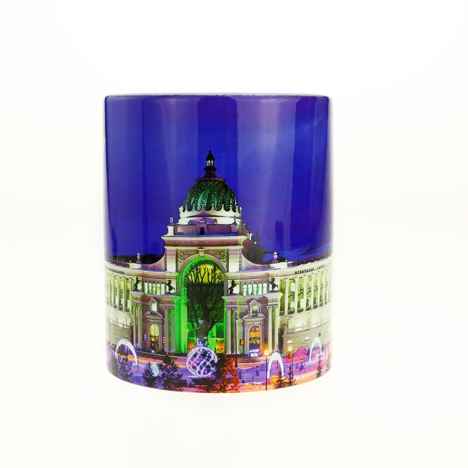 Кружка керамическая Казанский дворец земледельцев, ночь