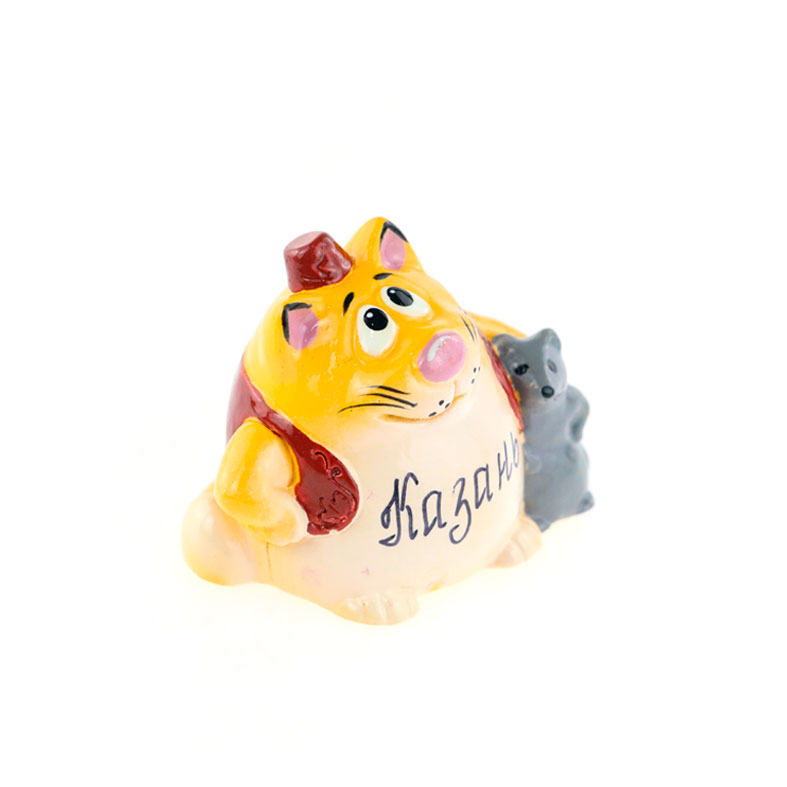 Кот с мышкой Казань 5см (красный)