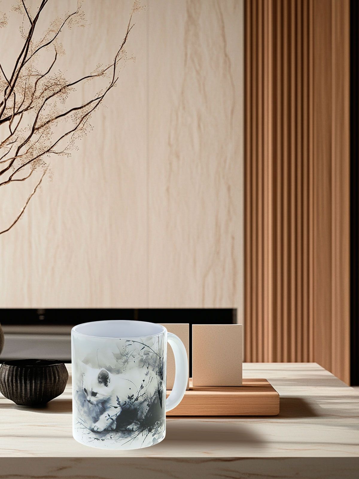 Кружка керамическая "Котенок - пушистый друг, милый подарок