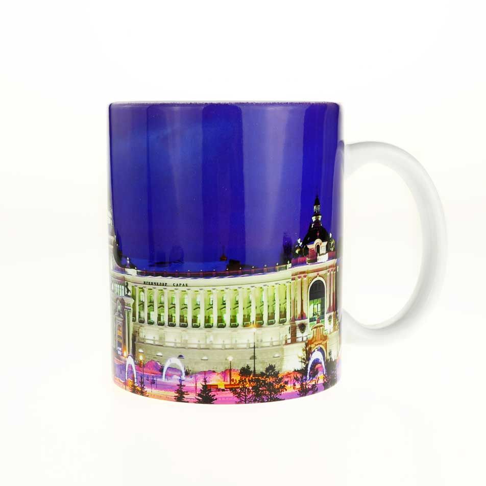 Кружка керамическая Казанский дворец земледельцев, ночь