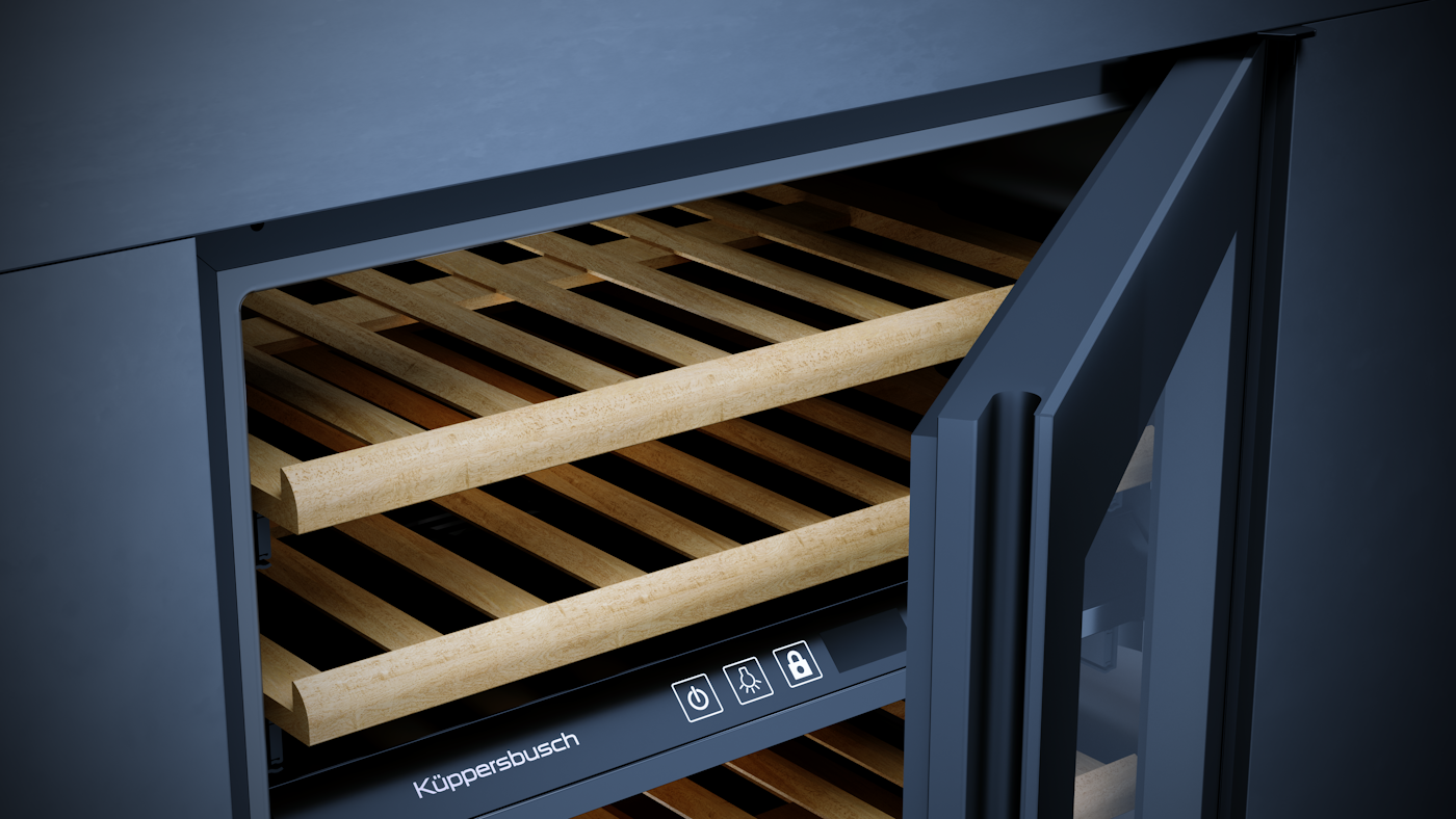 Встраиваемый винный шкаф Kuppersbusch FWKU 1851.0 S (46 бутылок)