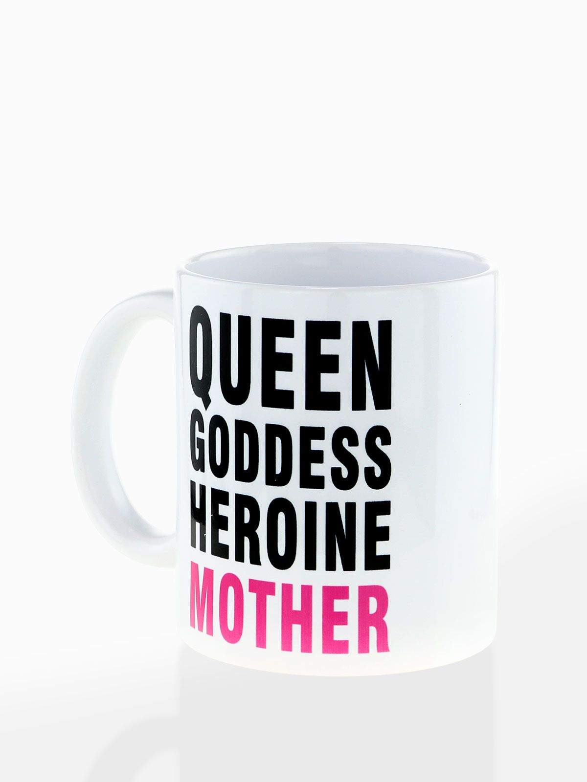 Керамическая кружка "Королева, богиня, героиня, мама", объем 420мл.