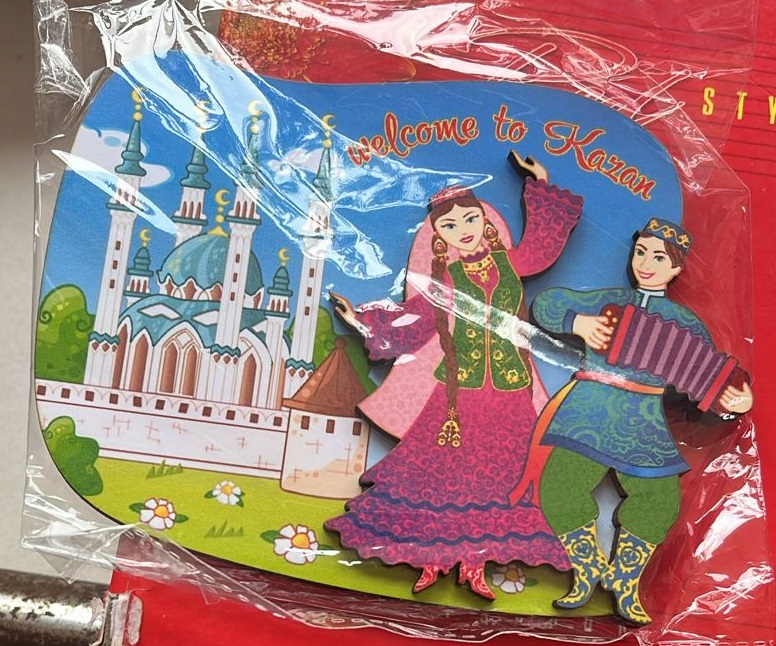 Магнит дерево (А) Казань Добро пожаловать! 12х9 см МК174