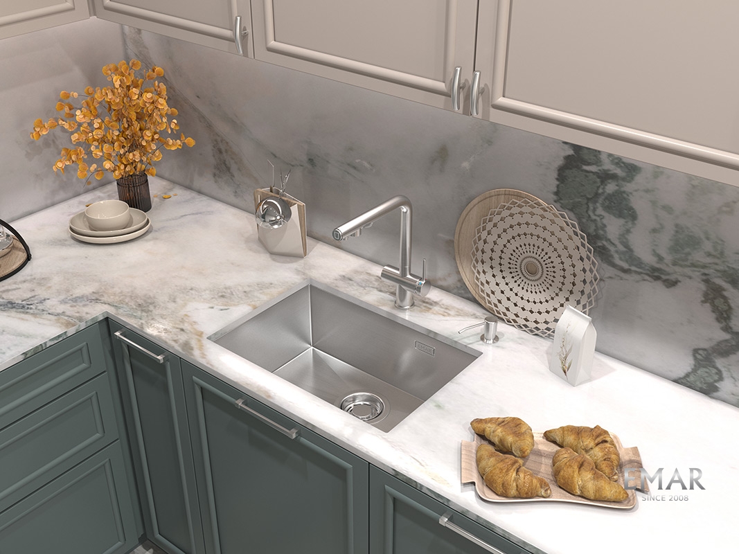 Кухонная мойка EMAR EMB-132 PVD Nano Satine