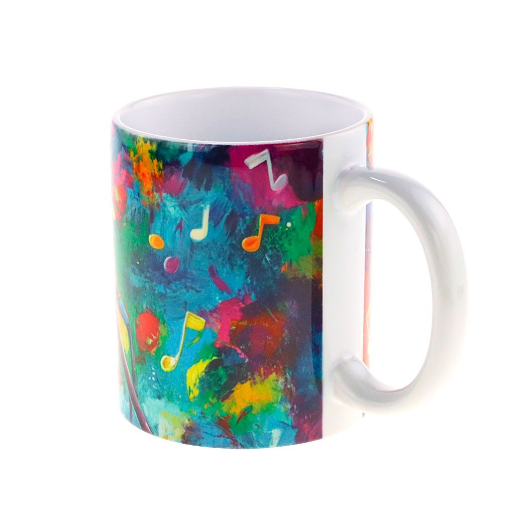 Керамическая кружка с ярким изображением вокалистки, №2 идеальная для любителей музыки и чая, объем 330мл