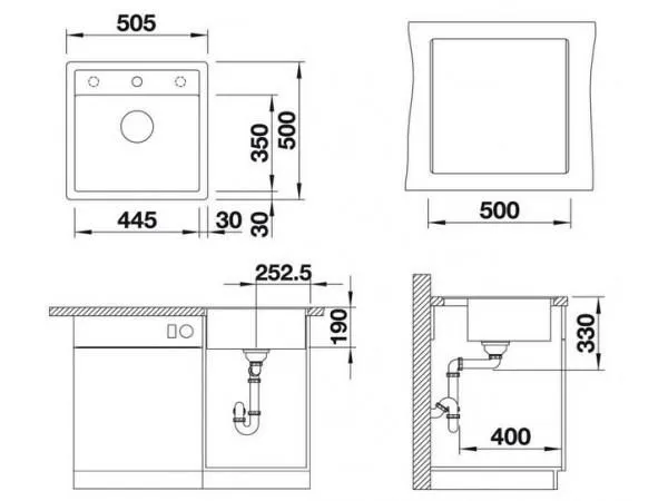 Мойка Blanco Dalago 5-F кофе с клапаном-автоматом Мойка Blanco Dalago 5-F кофе с клапаном-автоматом