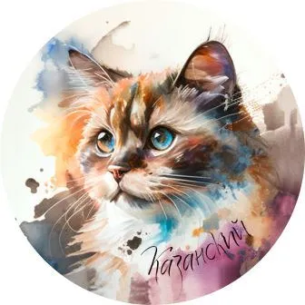 Магнит УФ тарелка 75 мм Кот 75_15