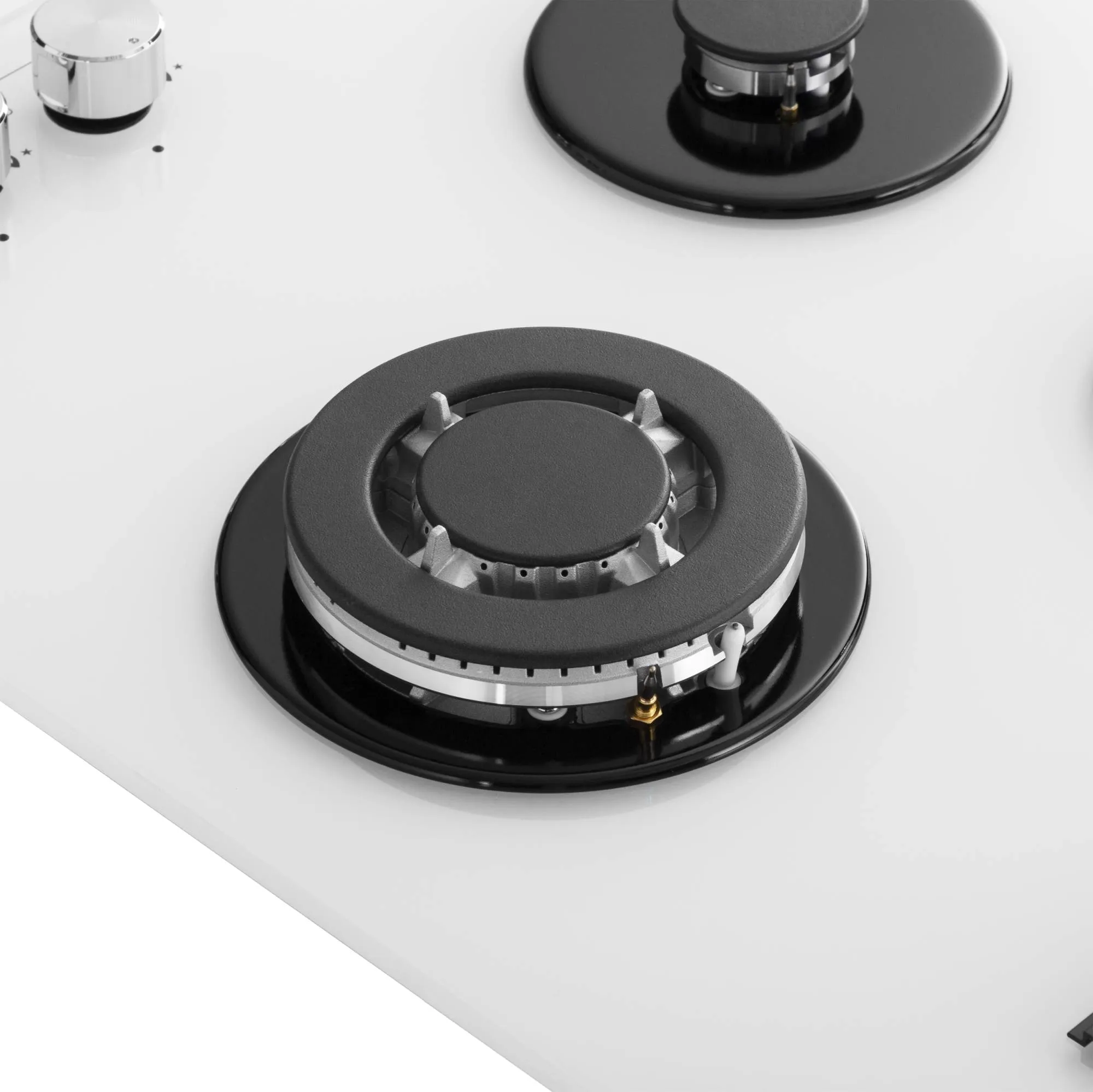 Варочная панель газовая Meferi MGH453WH GLASS POWER