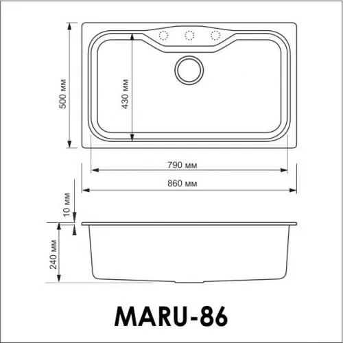 Мойка Omoikiri Maru 86-BE Мойка Omoikiri Maru 86-BE