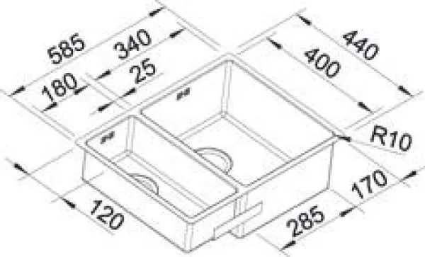 Мойка Blanco Claron 340/180-IF (чаша справа) нержавеющая сталь зеркальная полировка