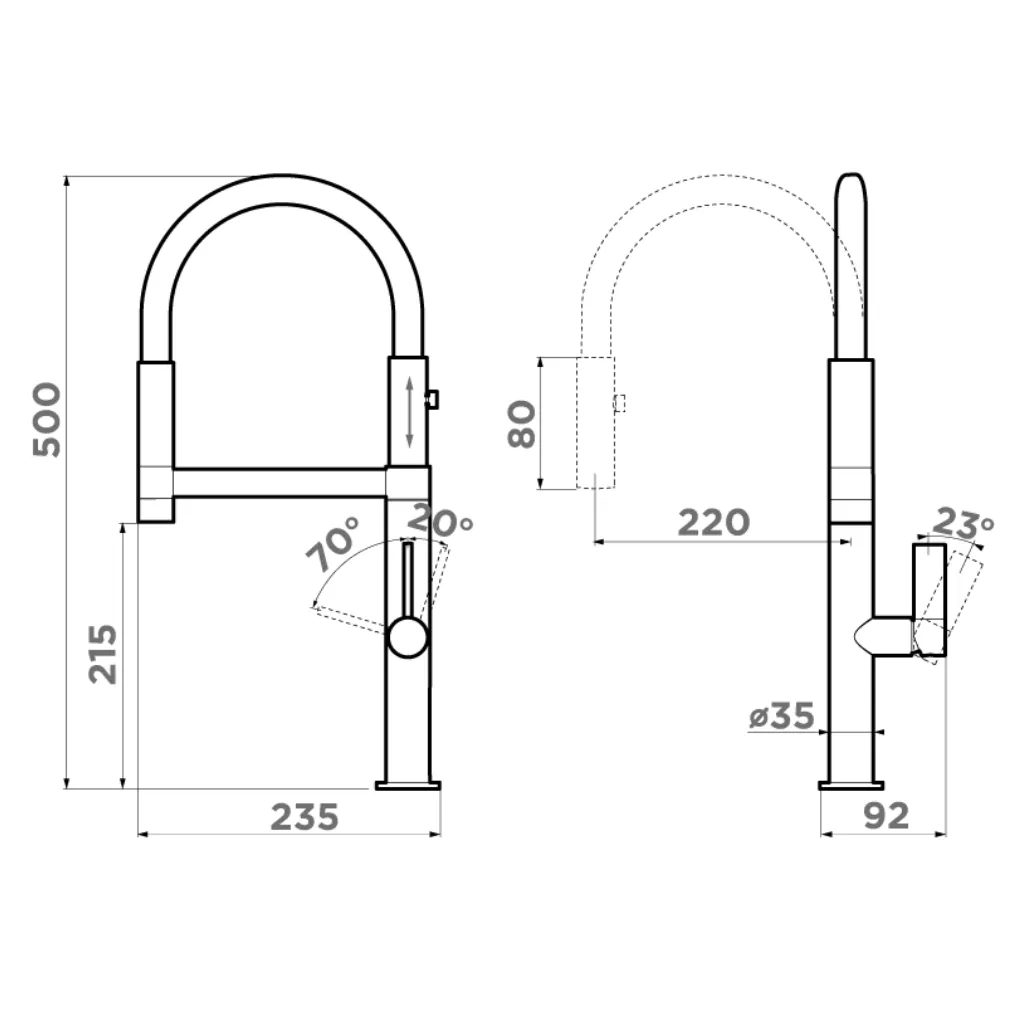 Смеситель для кухни Omoikiri Osaka C-BL хром/черный