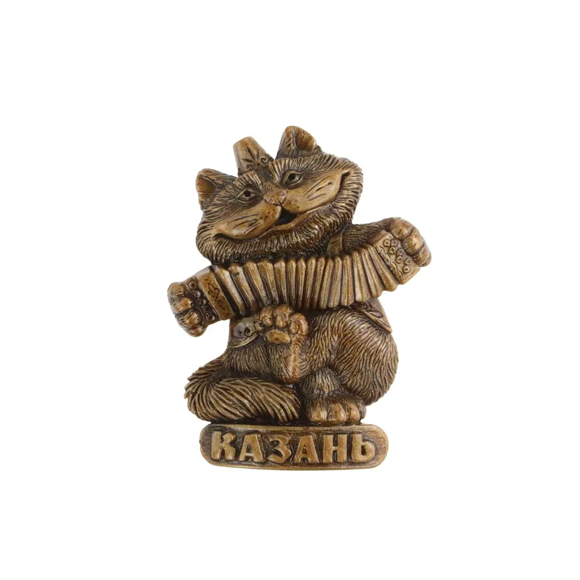 Магнит Кот с гармонью 6х5см