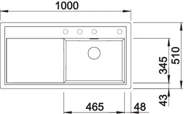 Мойка Blanco Zenar XL 6 S InFino (чаша справа) белый с клапаном-автоматом