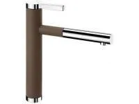 Смеситель для мойки Blanco Linee-S хром/кофе