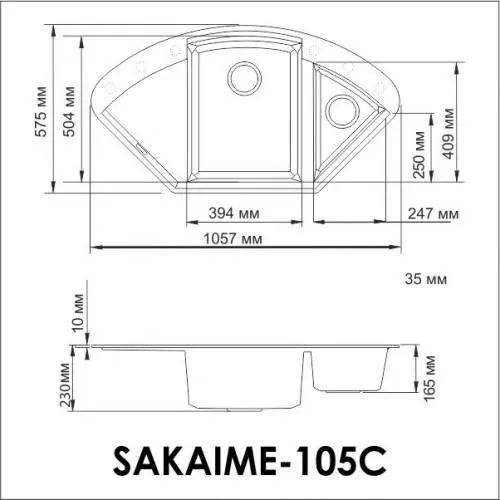 Мойка Omoikiri Sakaime 105C-BE Мойка Omoikiri Sakaime 105C-BE