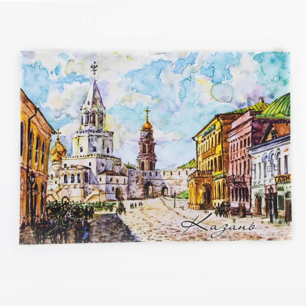 Магниты на холодильник 70х100 мм с видами Казани