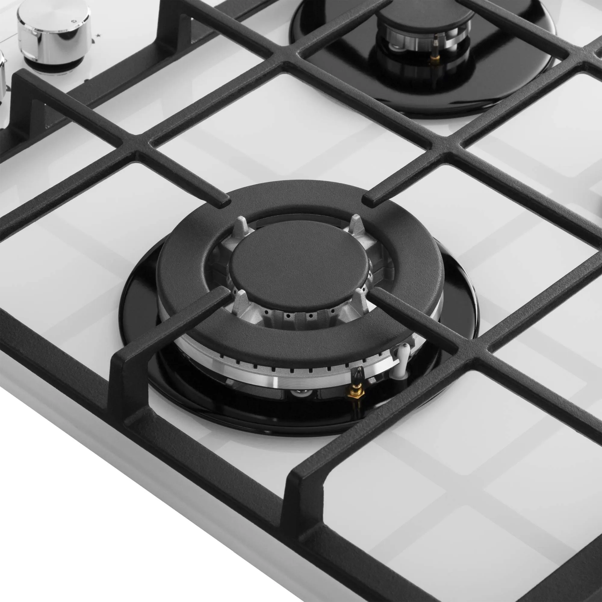 Варочная панель газовая Meferi MGH453WH GLASS POWER