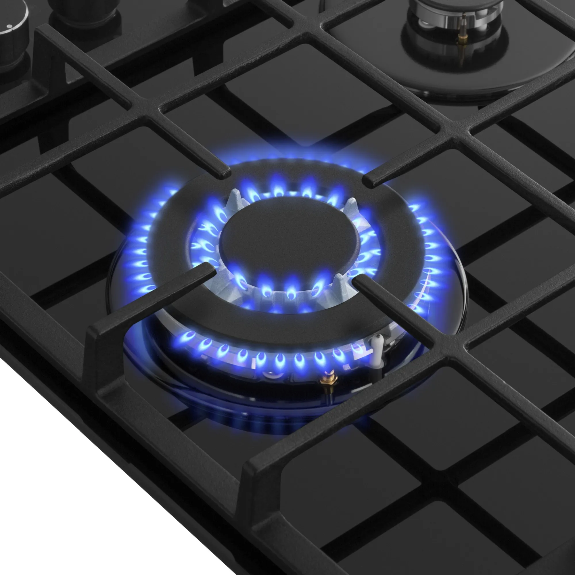 Варочная панель газовая Meferi MGH453BK GLASS POWER