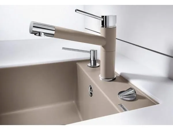 Смеситель для мойки Blanco Alta Compact хром/жемчужный