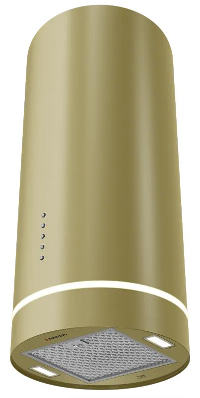 Вытяжка цилиндрическая пристенная Meferi TUBE35GOLD COMFORT горчично-золотой