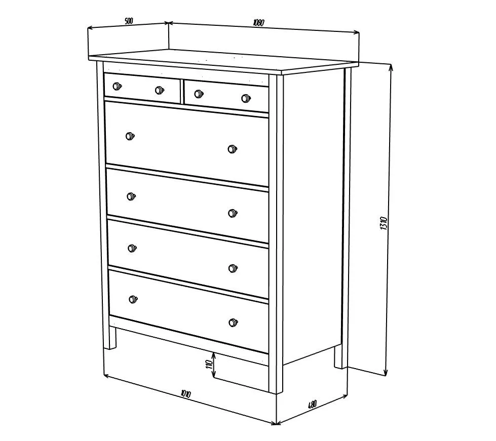 Комод с 6 ящиками HEMNES IKEA, 108x131 см Комод с 6 ящиками HEMNES IKEA, 108x131 см
