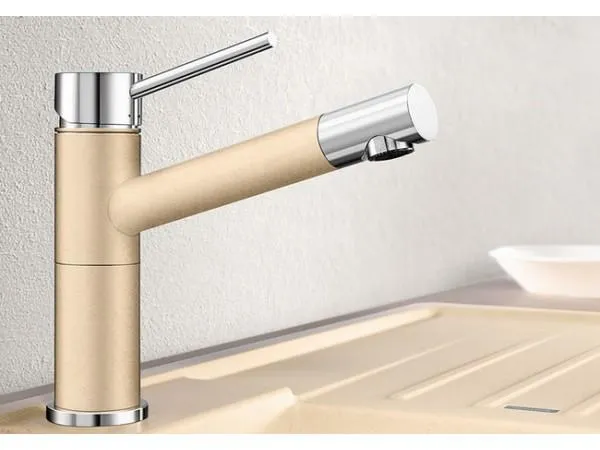 Смеситель для мойки Blanco Alta Compact хром/жемчужный