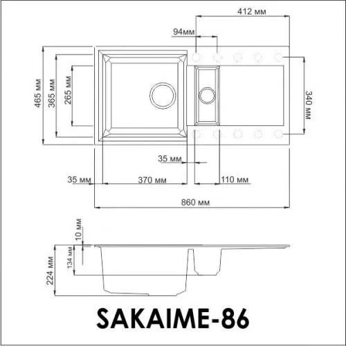 Мойка Omoikiri Sakaime 86-2-CH Мойка Omoikiri Sakaime 86-2-CH