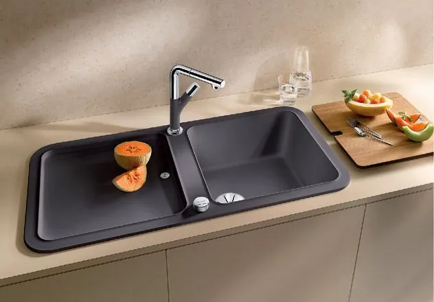 Мойка Blanco Yova XL 6 S InFino шампань с клапаном-автоматом с аксессуарами