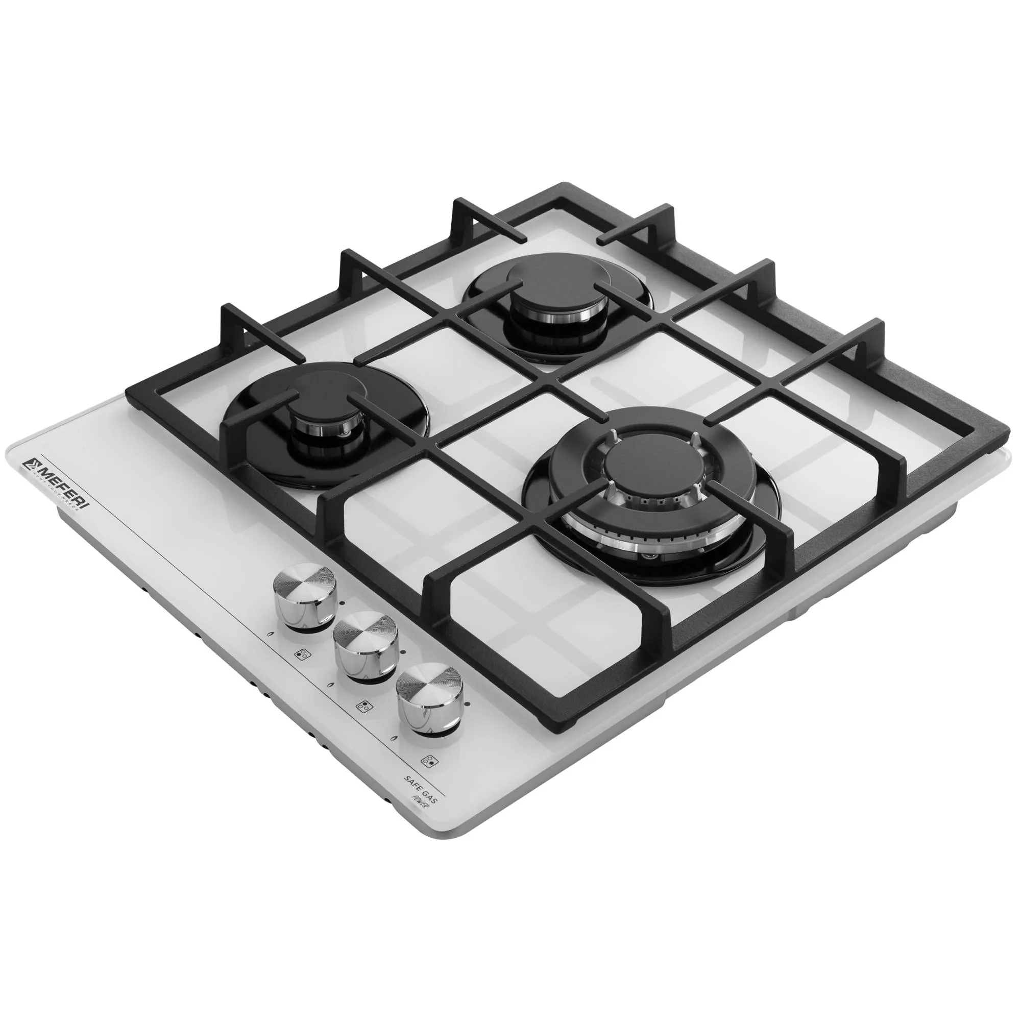 Варочная панель газовая Meferi MGH453WH GLASS POWER