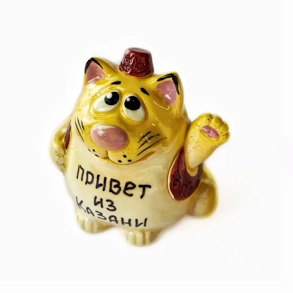 Кот Привет из Казани 5см (красный)