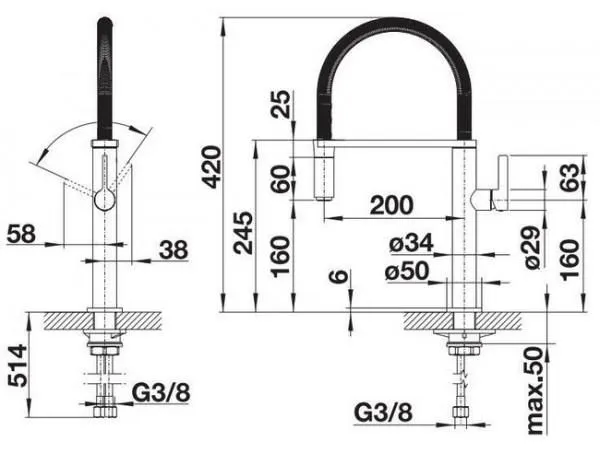 Смеситель для мойки Blanco Culina-S Mini хром